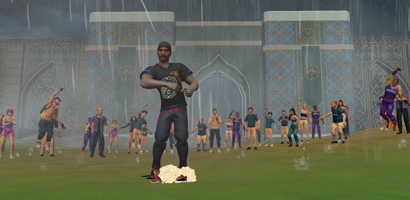 Nomad Rivals arena celebration in the rain